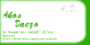 akos daczo business card